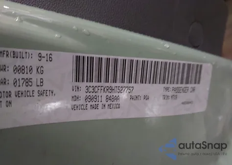 2017 Fiat 500 Pop из США, поврежденный, VIN 3C3CFFKR9HT527757